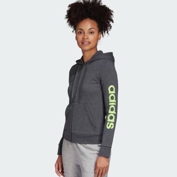 New Women's Adidas Essentials Full Zip Hoodie Size XS - Picture 2 of 16